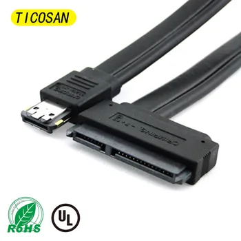 TICOSAN SA-009 SATA 22P 7 + 15P do zasilania ESATA USB 2-w-1 kabel do transmisji danych 12 v 5 v, 0,5 M
