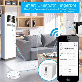 Tuje Niebieski Ząb Fingerbot Mały Robot Przełącznik Naciśnij Wszystkie Przyciski Inteligentny Fingerbot Switch Bot do Wyłącznika Światła Dzwonek do Drzwi ekspres do Kawy
