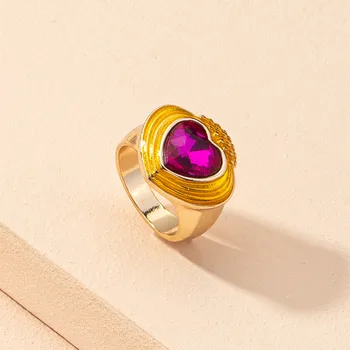 Uśmiech Pierścień Szkliwo Gruby Pierścień Rozmiar Luksusowe Wiosenne Wykwintne Szczęśliwe Biżuteria Serce Chmury Pierścienie dla Kobiet Prezent