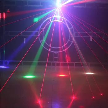 Wiązka Laserowa Stroboskop pielęgnacyjne 3 w 1 led piłki nożnej poruszający głowy RGB sceniczny efekt oświetlenie dj światła kartki laserowa dyskoteka KTV bar wieczorne światło