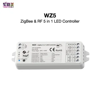 WZ5 ZigBee i RF 5 w 1 led kontroler dc 12-24 5 kanałów Tuya Cloud APP/RF Bezprzewodowy pilot zdalnego sterowania 1-5 kolorów SkyDance