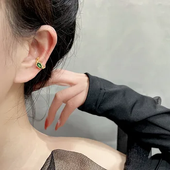 Xingyunday Vintage Cyrkon Łańcuch Pędzelkiem Klip Kolczyki Dla Kobiet Unisex Minimalistyczny Fałszywy Piercing Ucha Do Ucha Mankiet Biżuteria Prezenty