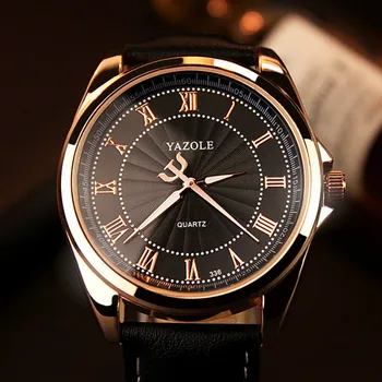 YAZOLE Biznesowe Zegarek Męski Najlepszej luksusowej Marki Zegarek Kwarcowy Klasyczne Modne Skórzane Męskie Zegarek Reloj Hombre