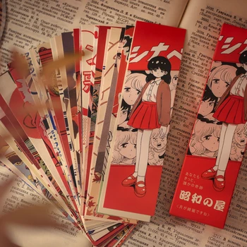Yoofun 30 szt./op. W Japońskim Stylu Vintage Papierowe Książki Znaki Retro Wiatrowe Zakładki do Stron Książki Czytelnicy Studenckie Papeterii