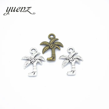 YuenZ 20 sztuk 2 Kolory Antyczny kolor srebrny Metal stop Palmy Zawieszenia do tworzenia Biżuterii Diy Biżuteria handmade 22*16 mm Q217