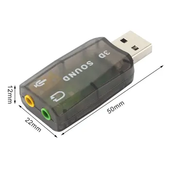 Zewnętrzny Adapter Karty Dźwiękowej USB Audio 5.1 virtual 3D USB do 3,5 mm mikrofon Głośnik Interfejs słuchawek Do karty Sieciowej KOMPUTERA Przenośnego