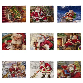 Świąteczny Prezent od świętego Mikołaja, Choinka Zwierzę, Pies, Dzieci Mogą Prać Tkaniny Tkaniny Poliester i Len można skonfigurować